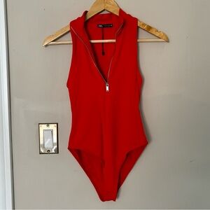 Zara Vibrant Red bodysuit